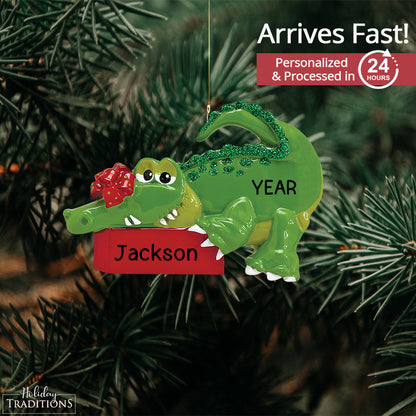 Alligator Christmas Ornament