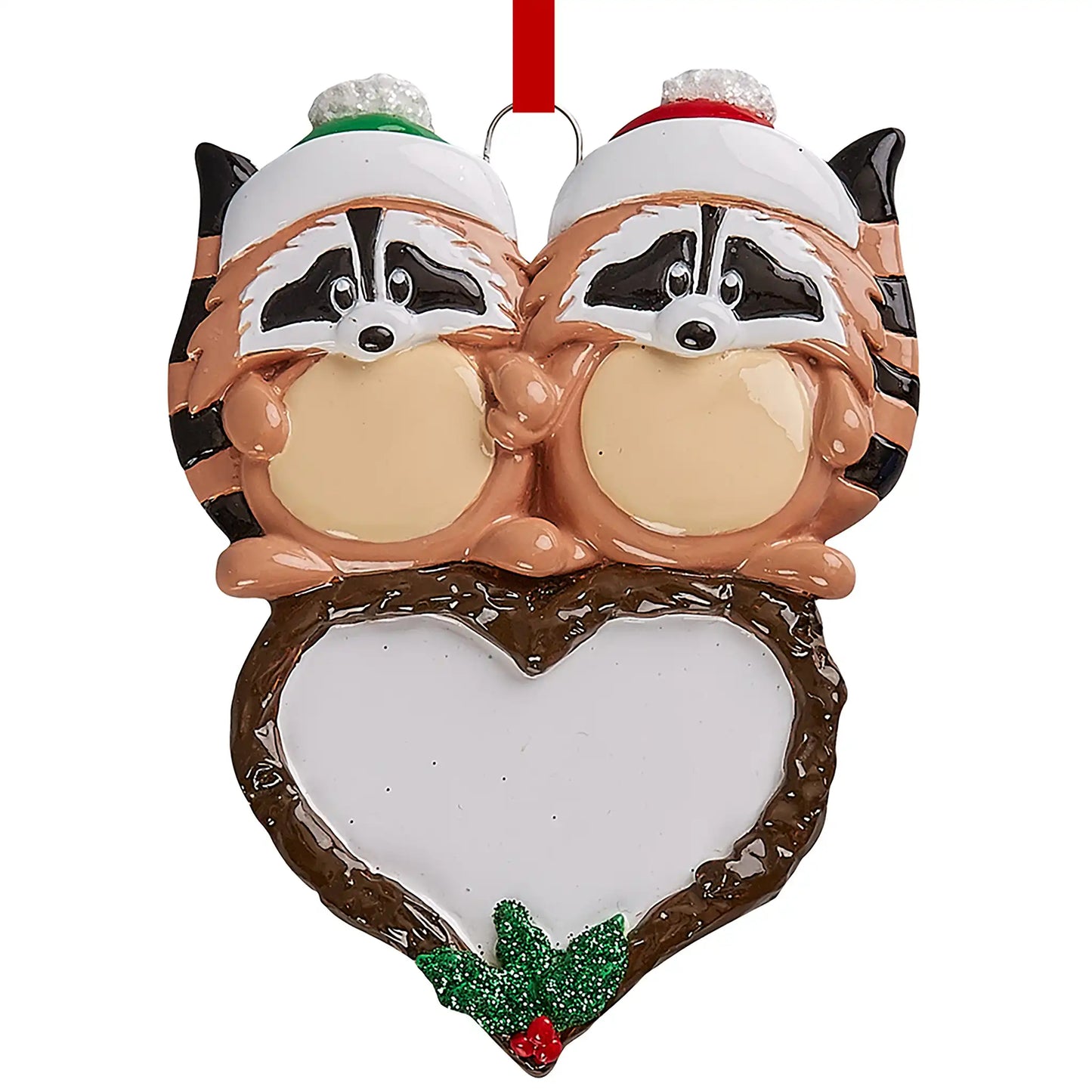 Raccoon Couple Christmas Ornament