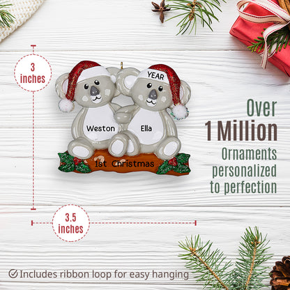 Koala Couple Christmas Ornament