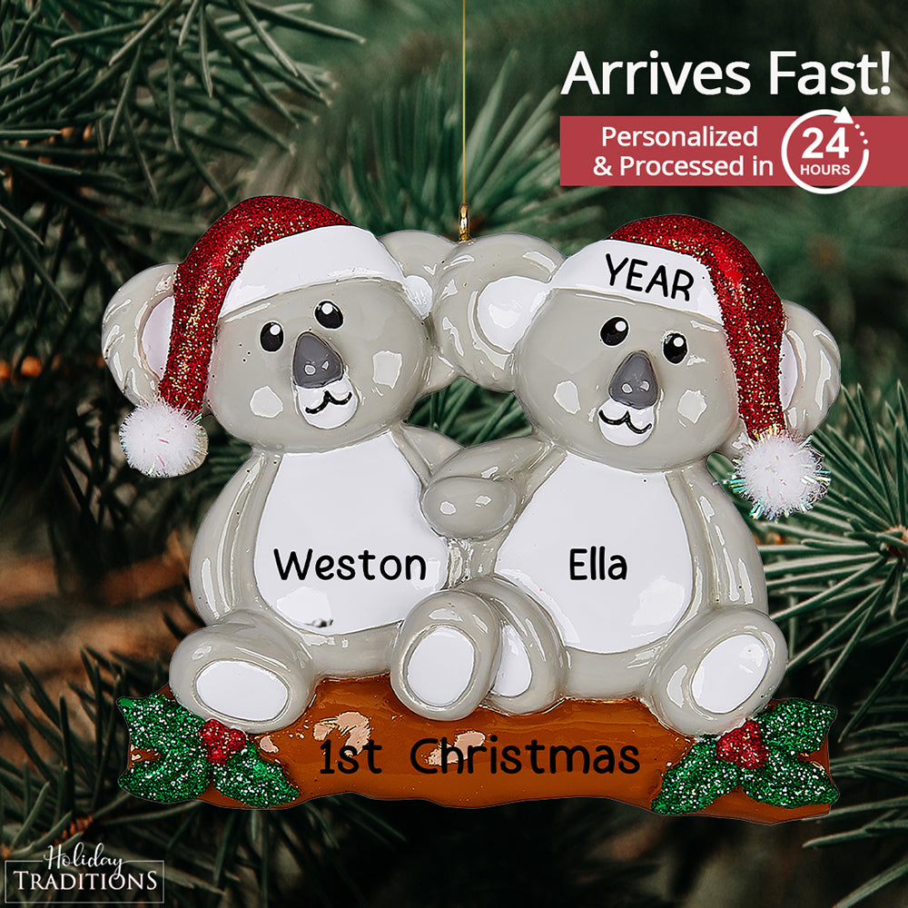 Koala Couple Christmas Ornament