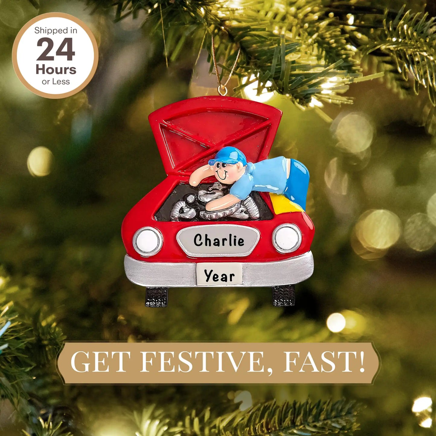 Mechanic Personalized Ornament