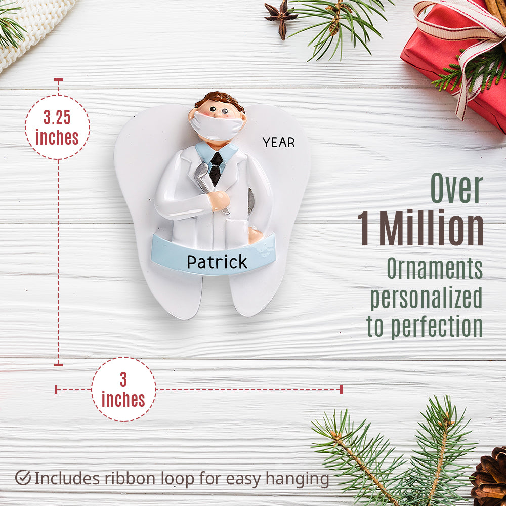 Dentist Christmas Ornament - Guy