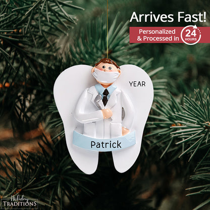 Dentist Christmas Ornament - Guy