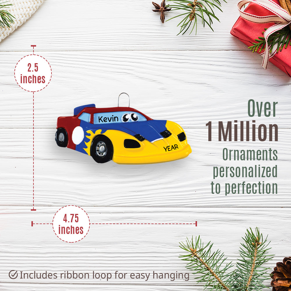 Race Car Toy Christmas Ornament