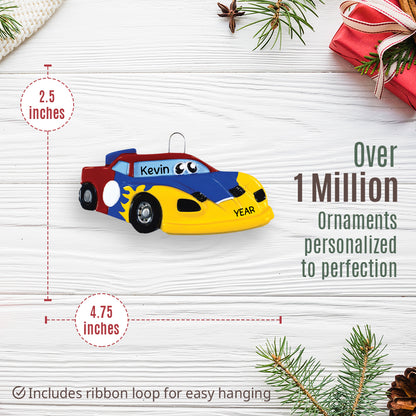 Race Car Toy Christmas Ornament