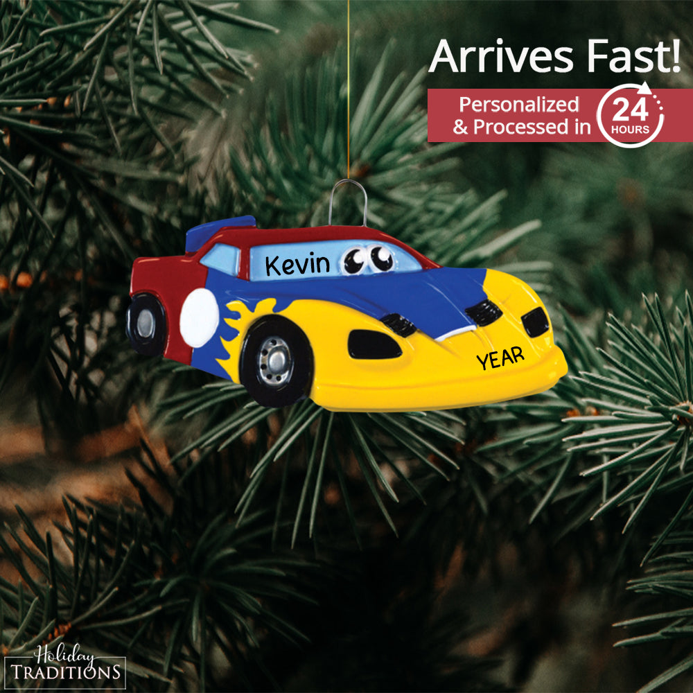 Race Car Toy Christmas Ornament