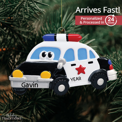 Police Car Toy Christmas Ornament