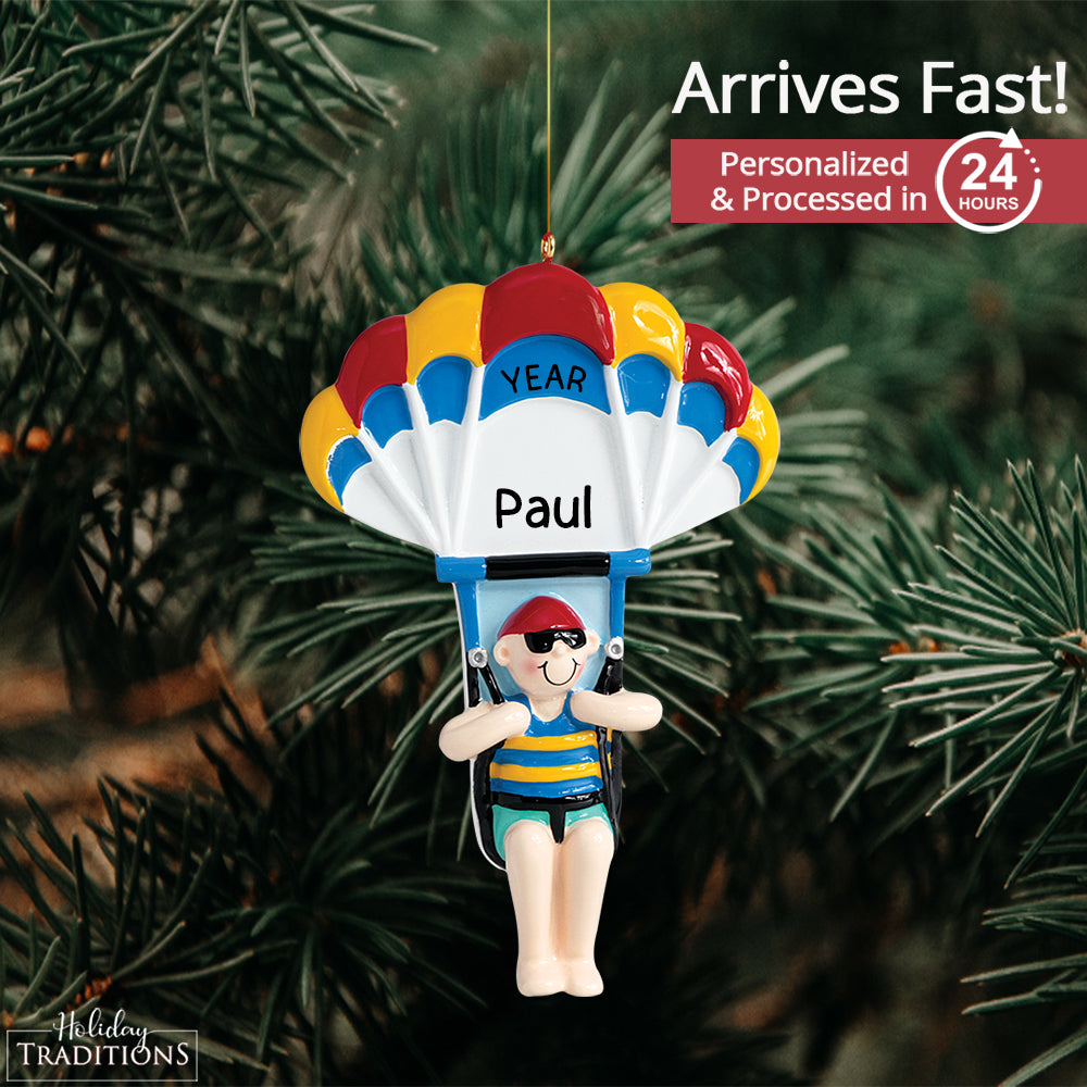 Parasailing Boy Christmas Ornament