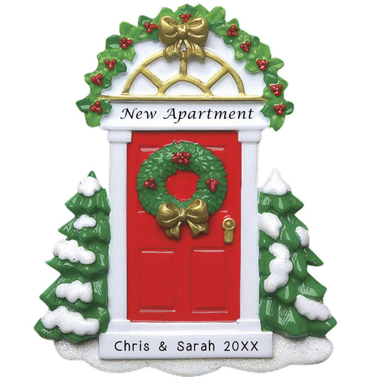 New Apartment Personalized Ornament - Red Door