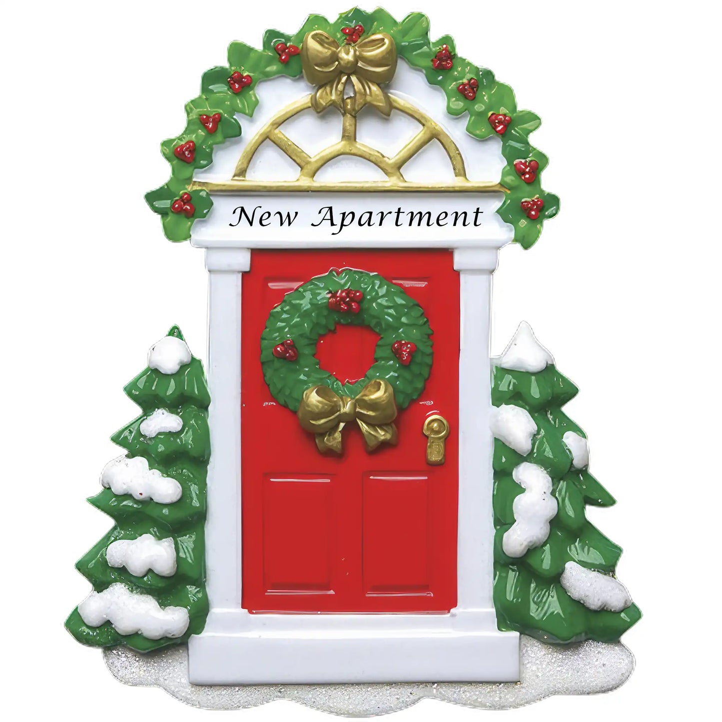 New Apartment Personalized Ornament - Red Door