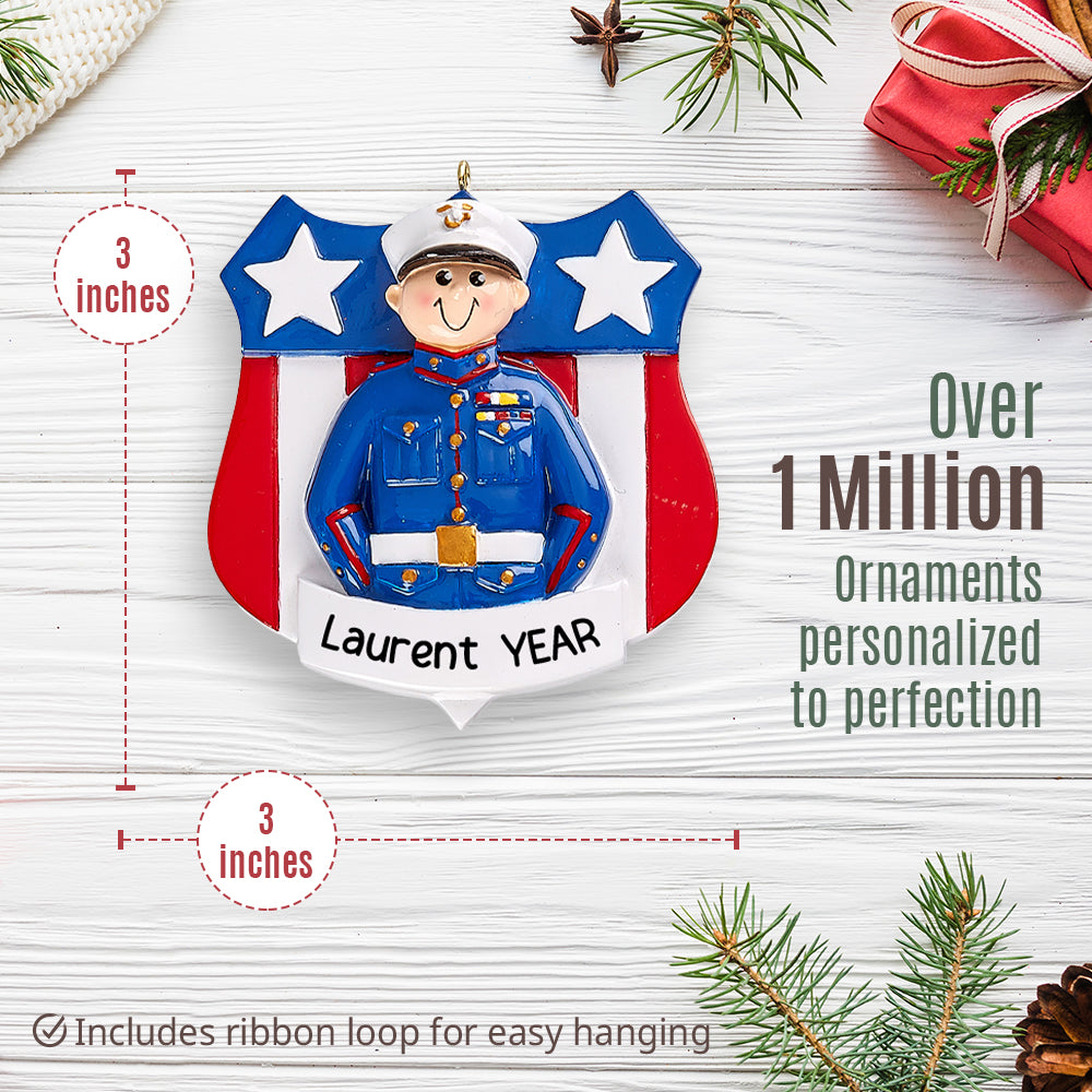 Marines Military Soldier Christmas Ornament