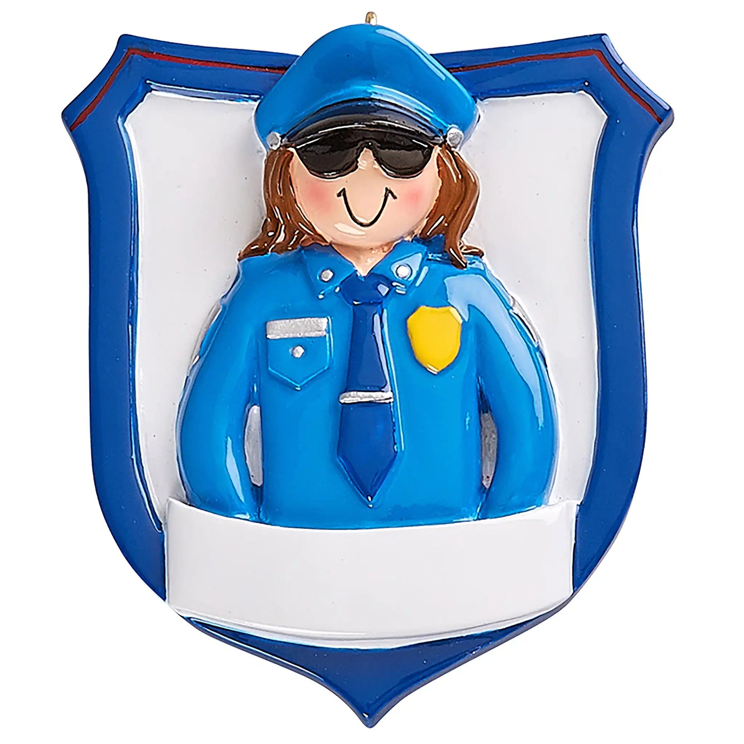 Police Officer Woman Christmas Ornament