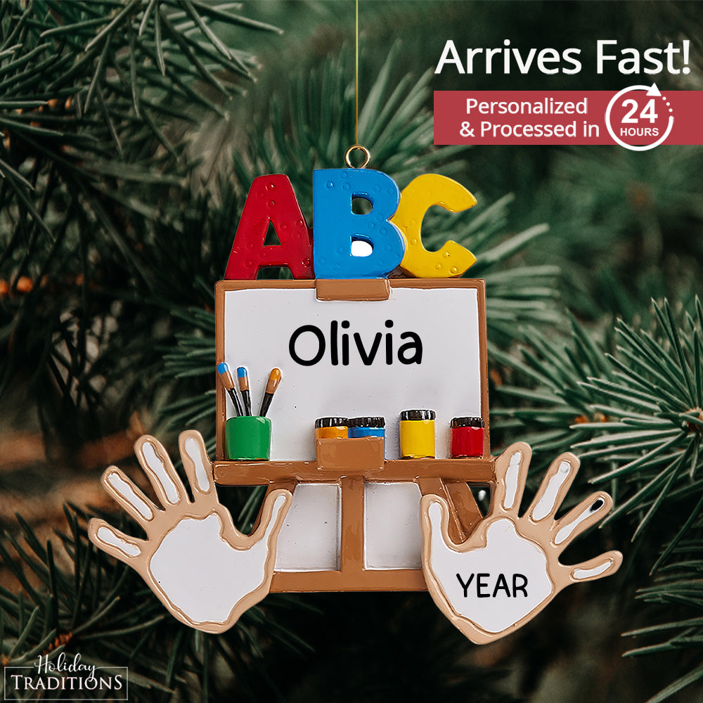 Kindergarten ABC Christmas Ornament