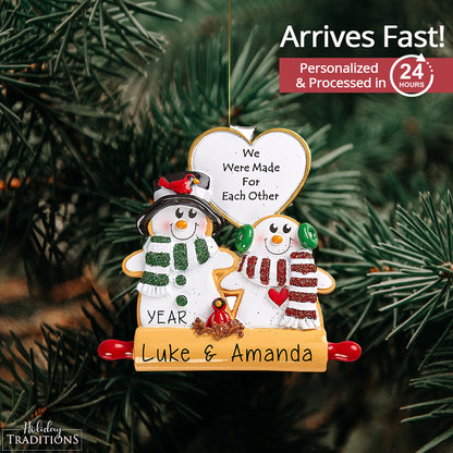 Gingerbread Cookie Couple Christmas Ornament