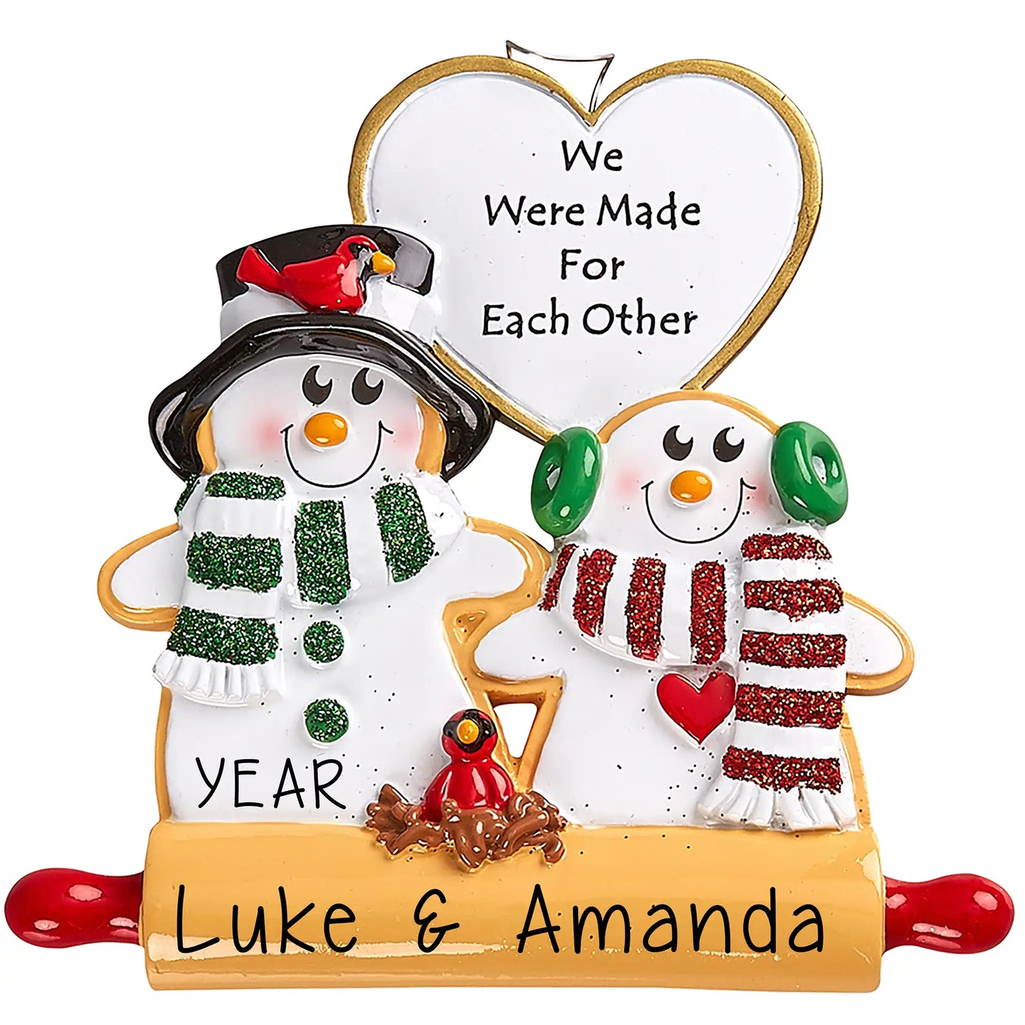 Gingerbread Cookie Couple Christmas Ornament