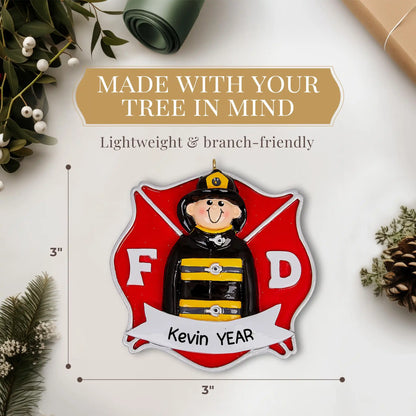 Adorno personalizado de bombero 
