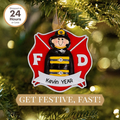 Adorno personalizado de bombero 