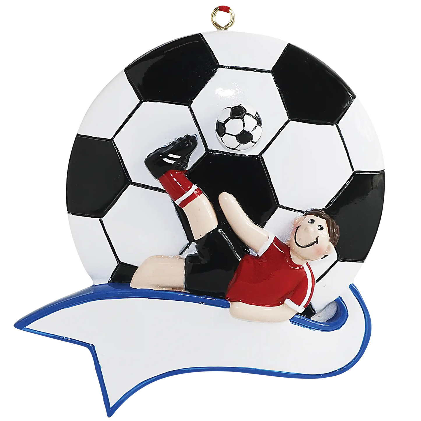 Soccer Kick Boy Christmas Ornament