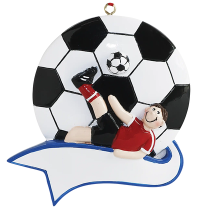 Soccer Kick Boy Christmas Ornament