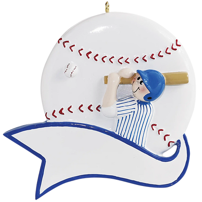 Baseball Boy Swing Christmas Ornament