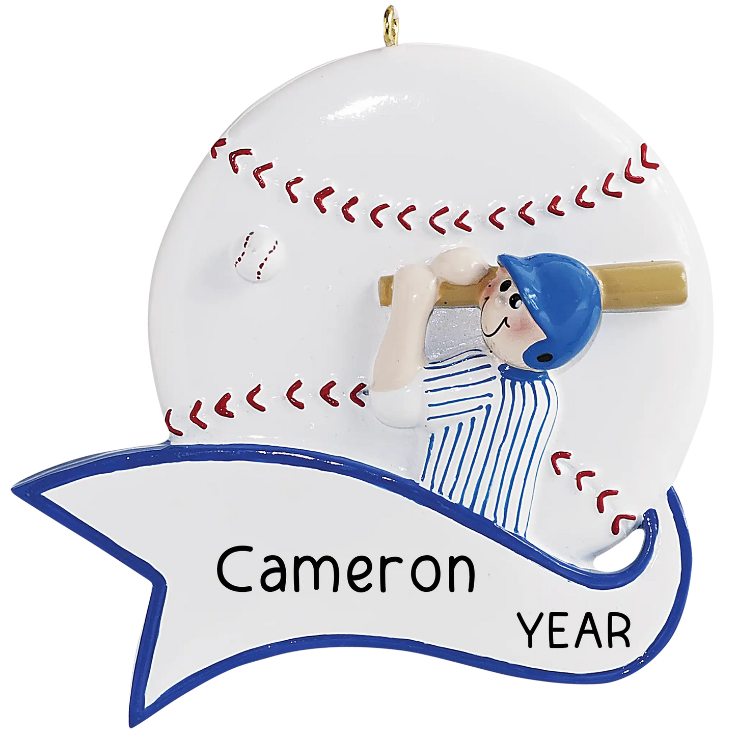 Baseball Boy Swing Christmas Ornament