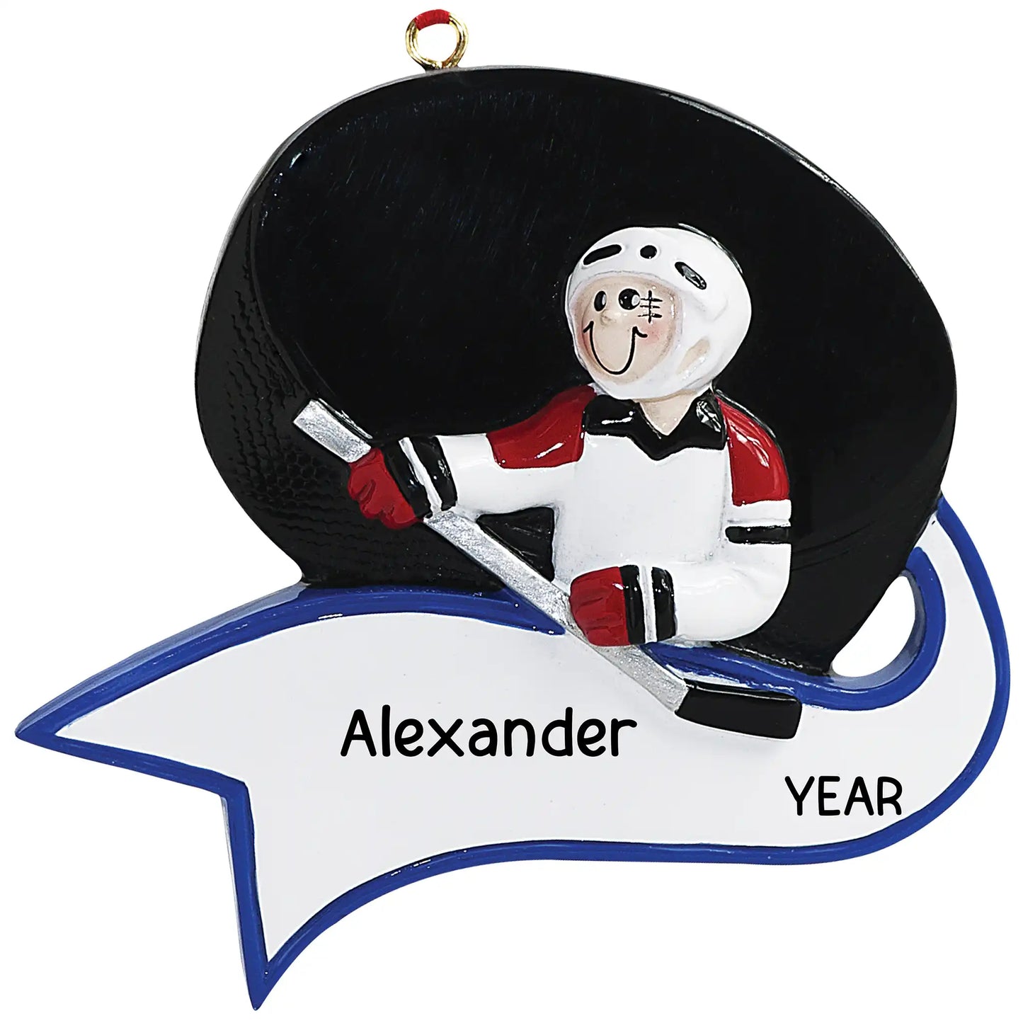 Ice Hockey Puck Personalized Ornament