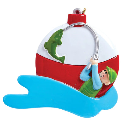 Fishing Guy Christmas Ornament