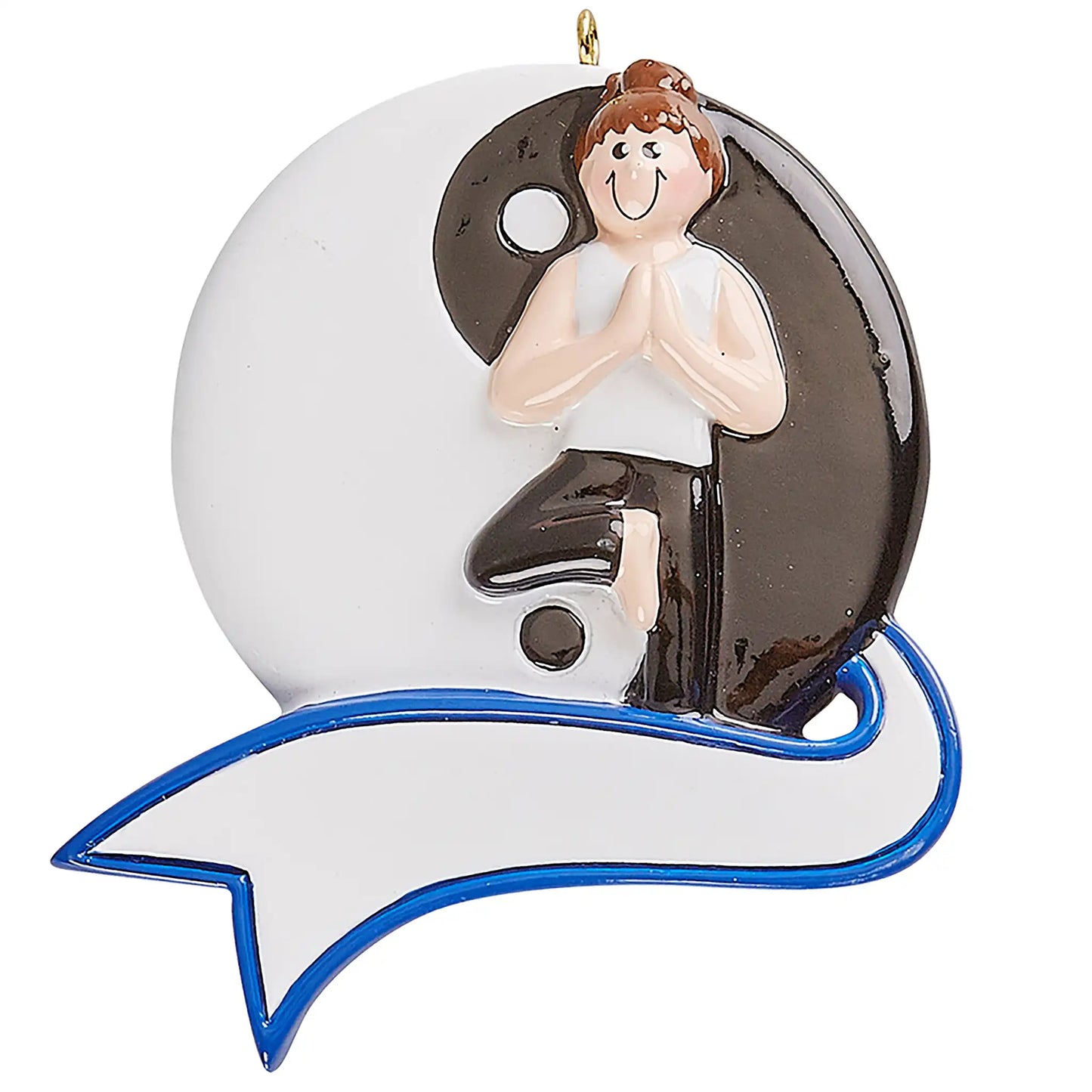 Yoga Yin and Yang Christmas Ornament