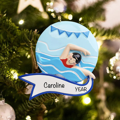 1747G Swimmer Girl Christmas Ornament