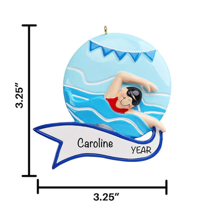 1747G Swimmer Girl Christmas Ornament