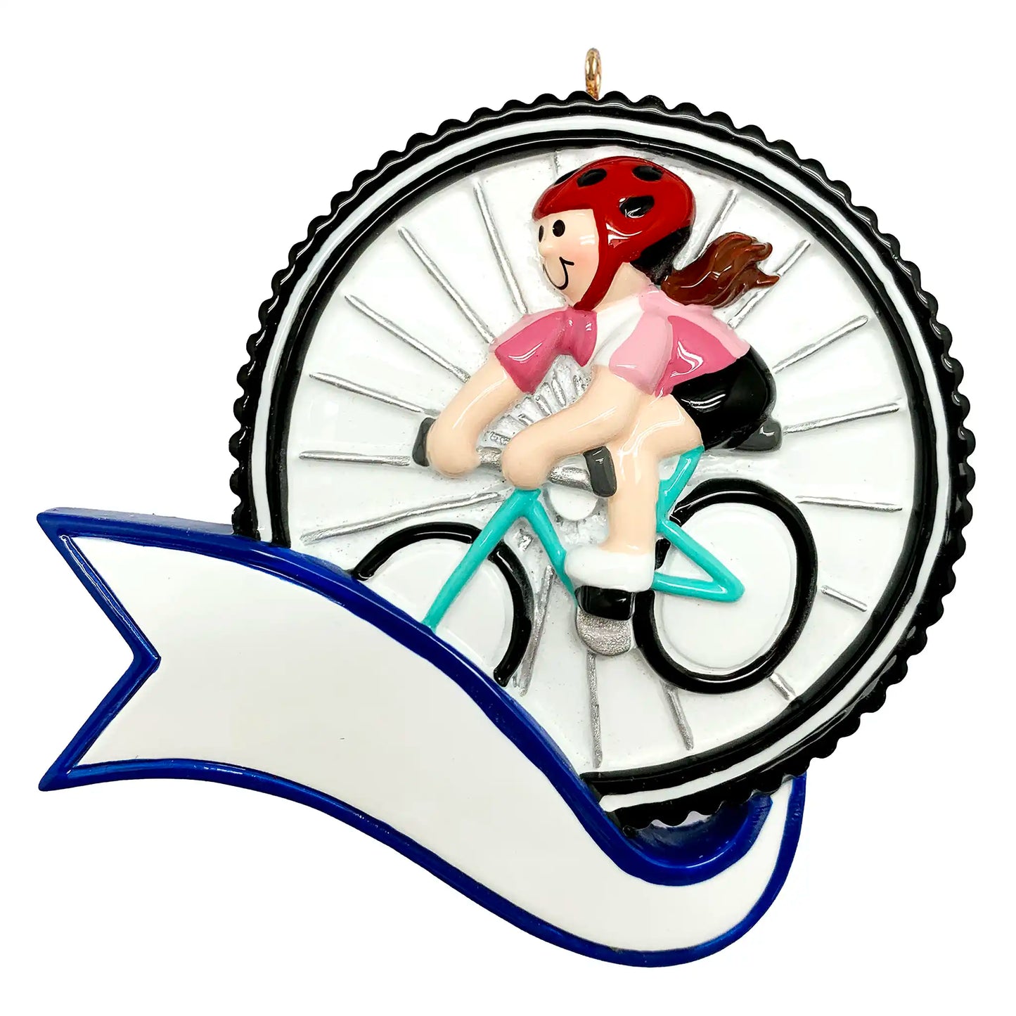 Cycling Girl Personalized Ornament