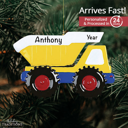 Dump Truck Christmas Ornament