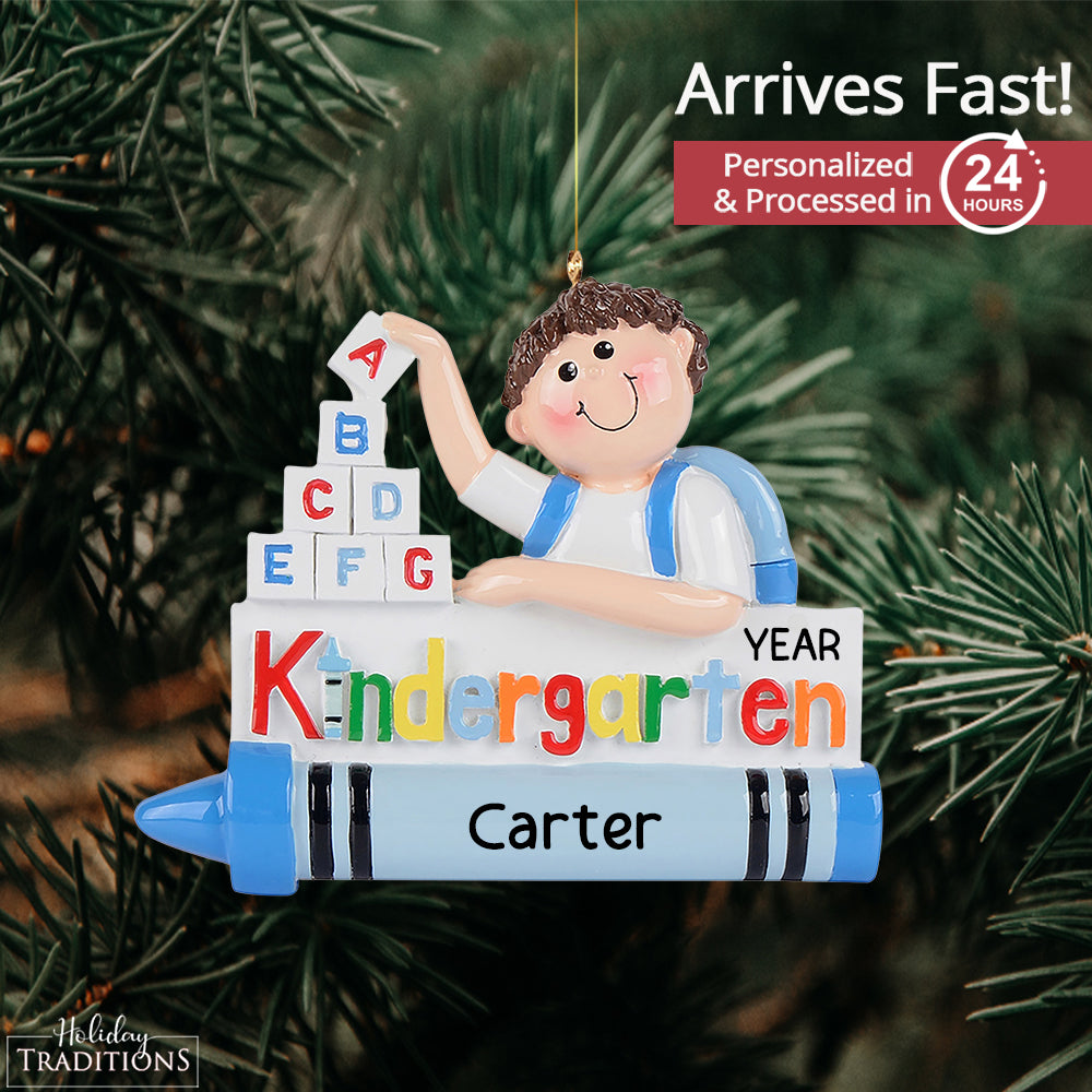 Kindergarten Boy Christmas Ornament