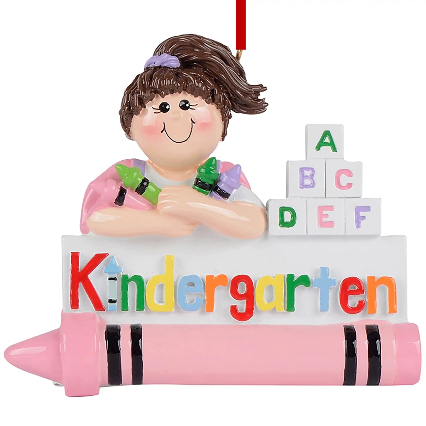 Kindergarten Girl Christmas Ornament