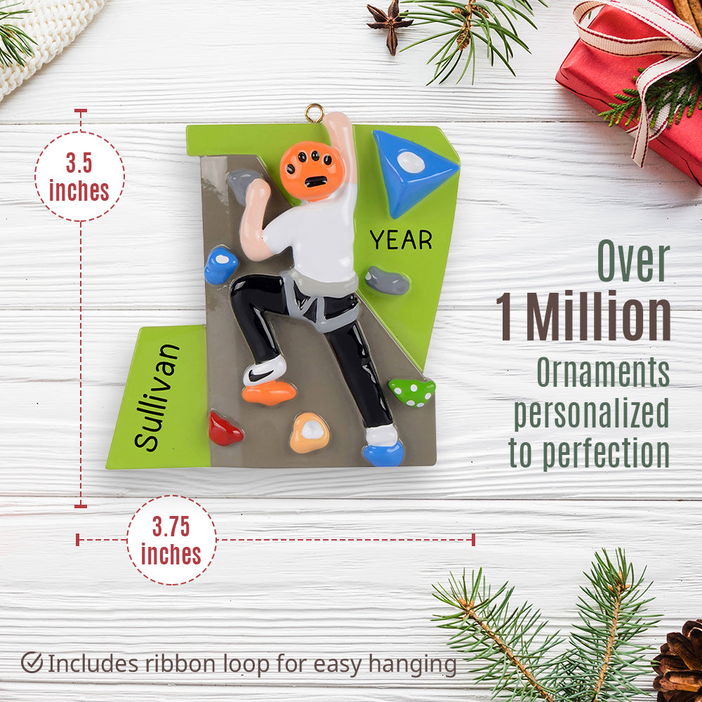 Rock Climbing Christmas Ornament - Guy