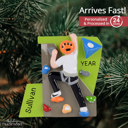 Rock Climbing Christmas Ornament - Guy