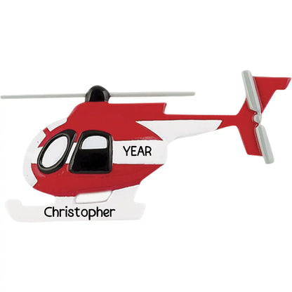 Helicopter Christmas Ornament