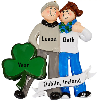 Love In Ireland Couple Christmas Ornament