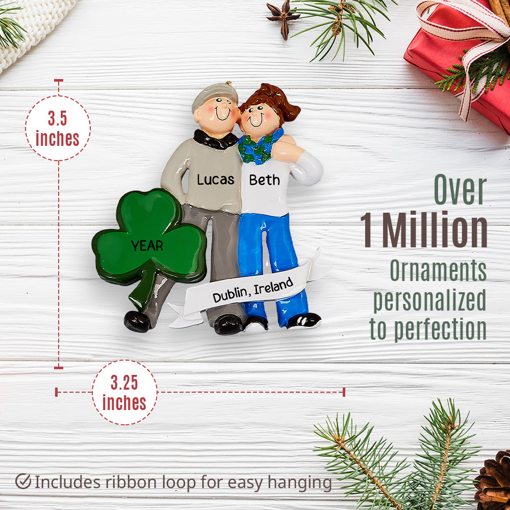 Love In Ireland Couple Christmas Ornament