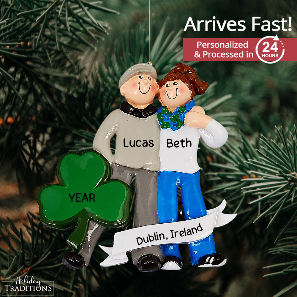 Love In Ireland Couple Christmas Ornament