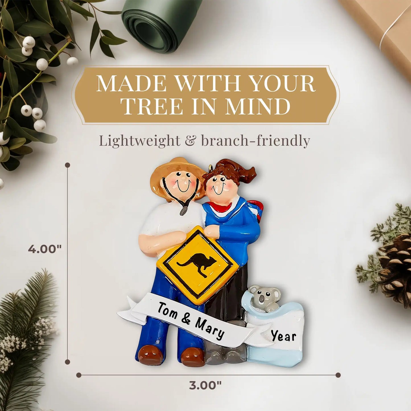 Adorno personalizado "Amor en Australia"