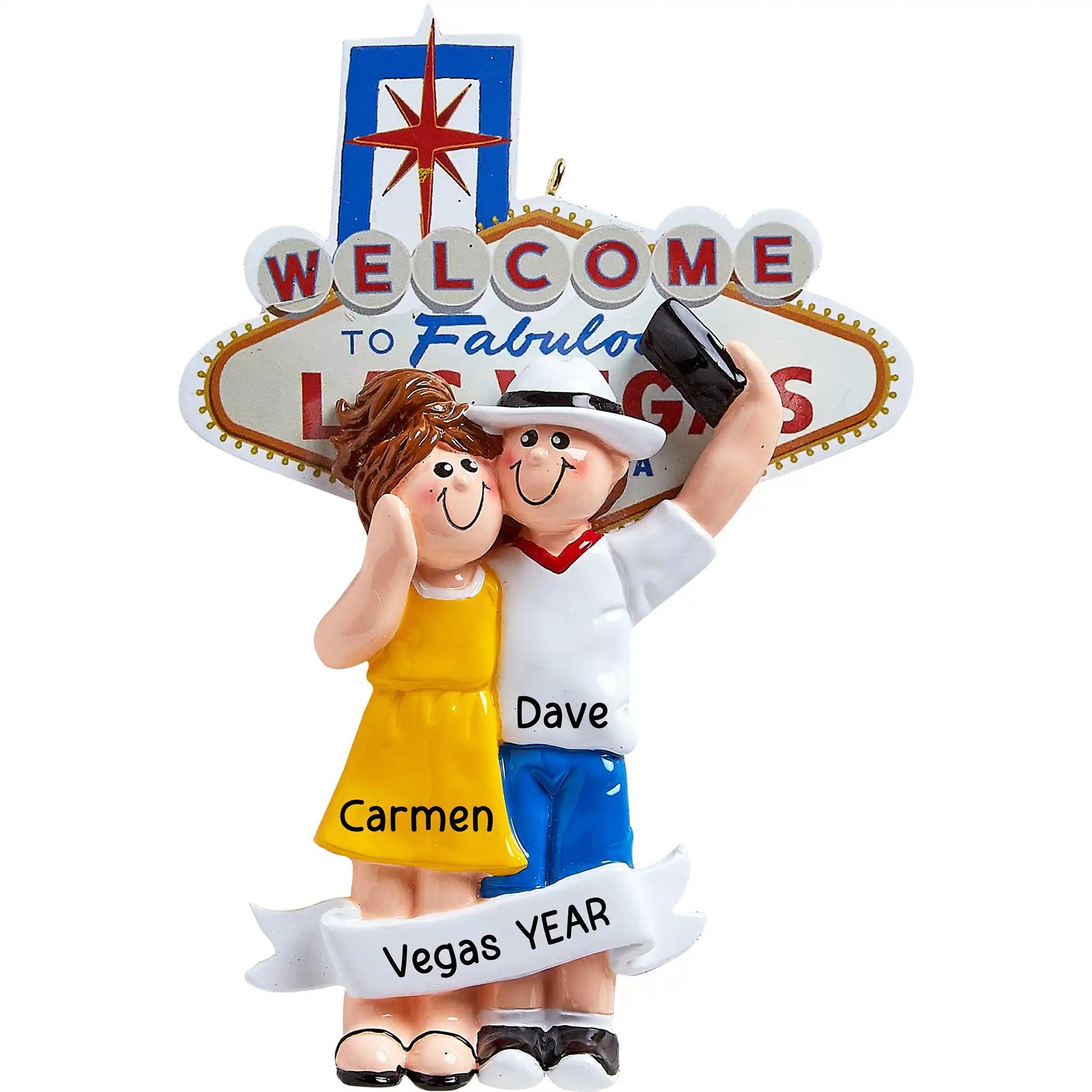 Las Vegas Couple Personalized Ornament