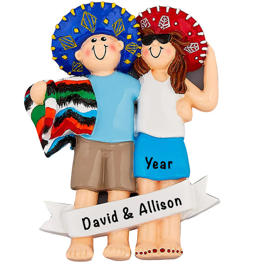 Love in Mexico Couple Christmas Ornament