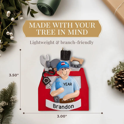 Handyman Toolbox Personalized Ornament