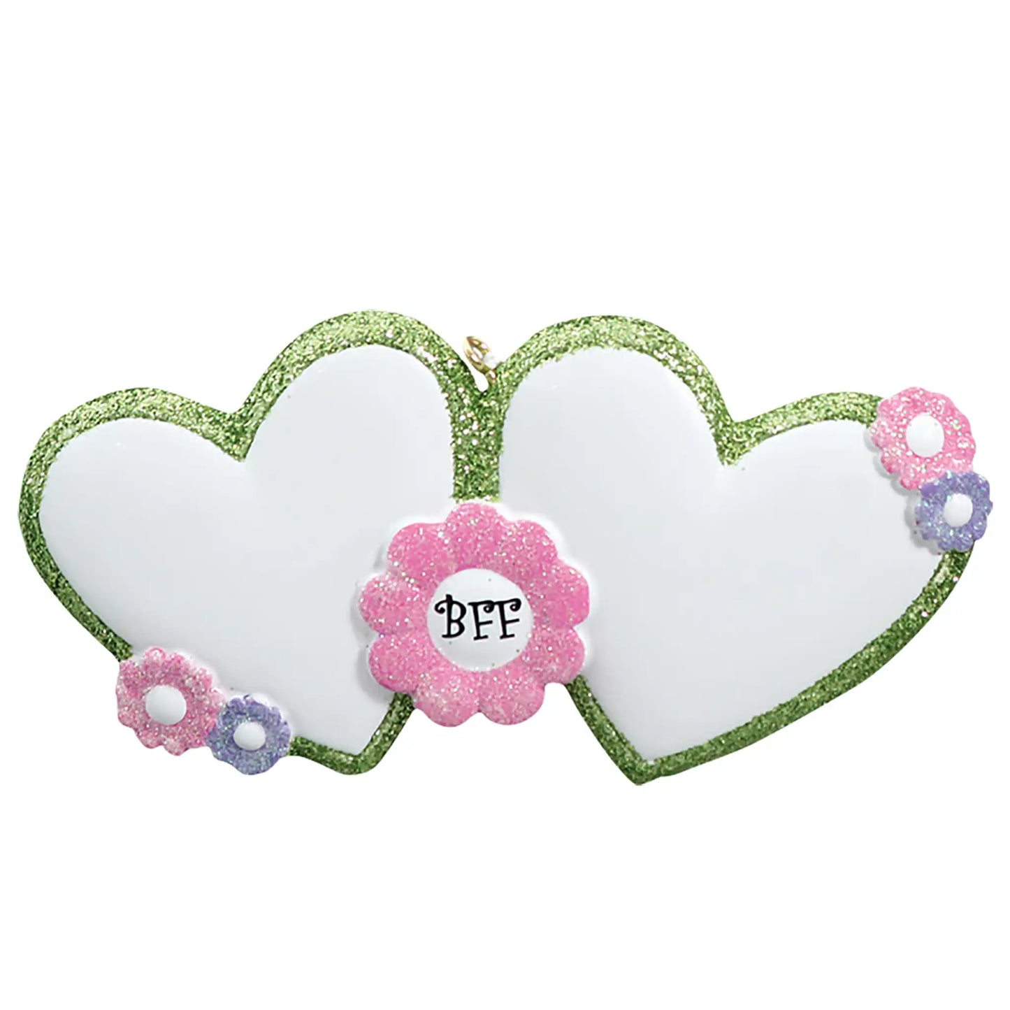 Best Friends Forever Hearts Christmas Ornament