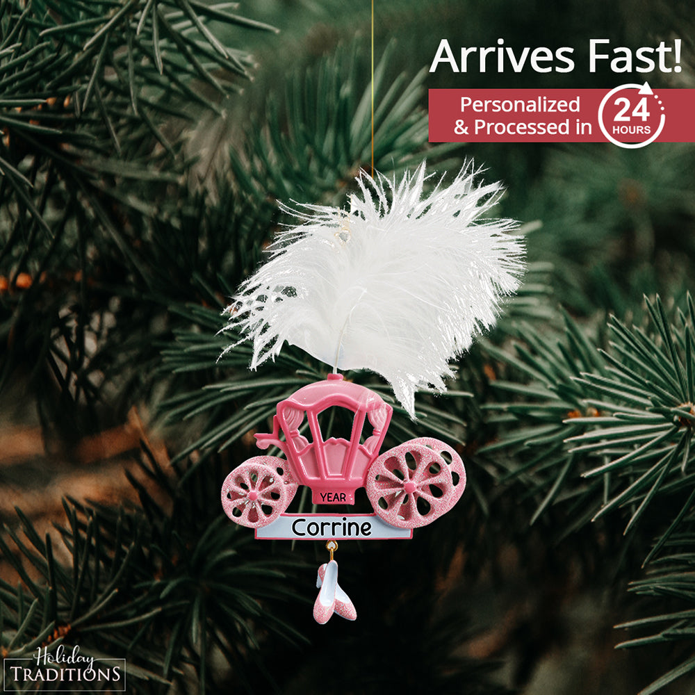 Princess Cinderella Carriage Christmas Ornament