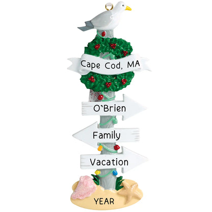 Beach Signs Christmas Ornament