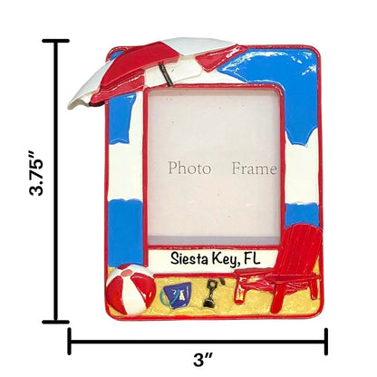 1830 Beach Picture Frame Personalized Christmas Ornament