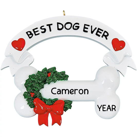 Best Dog Ever Christmas Ornament