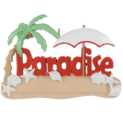 Paradise Beach Vacation Christmas Ornament